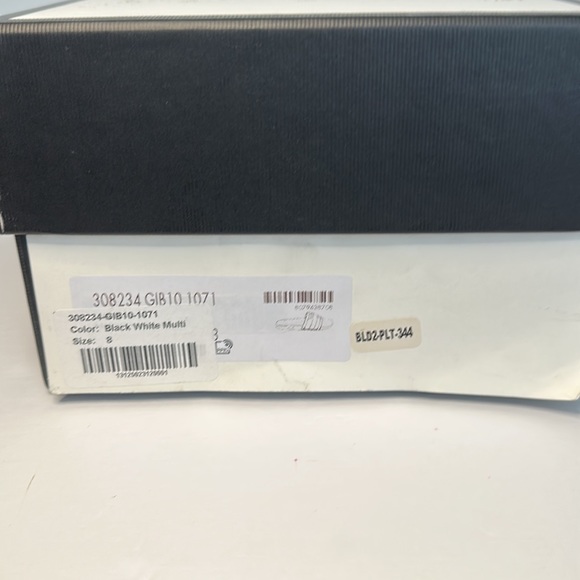 New 💯Authentic GUCCI WEB RUBBER SLIDE IN BLACK/Blue / Red &White Sandals - Picture 11 of 11